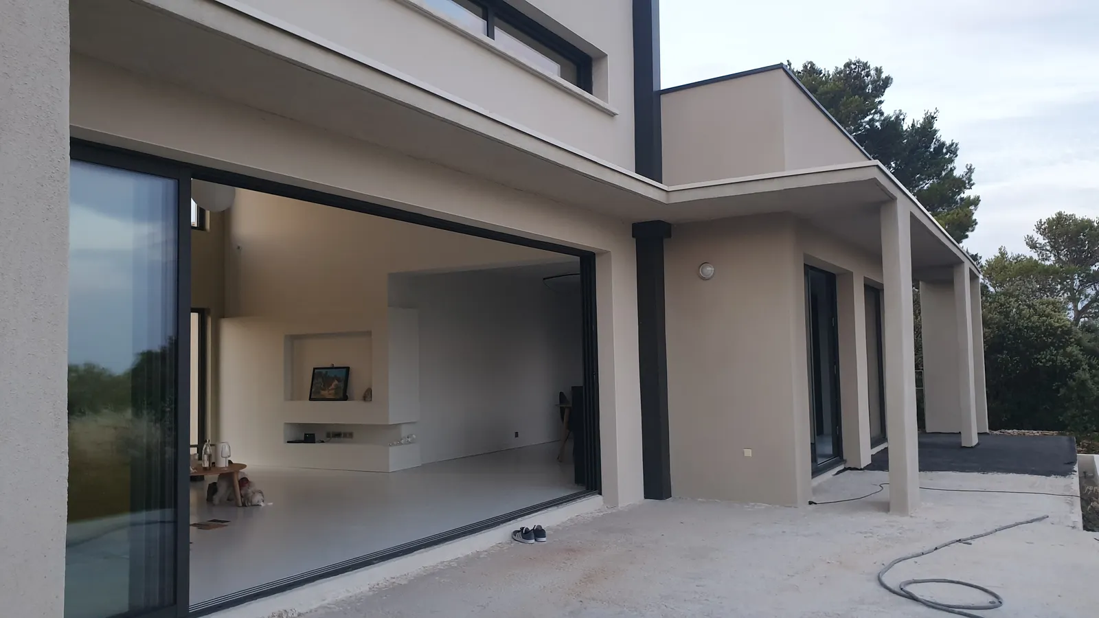Maison contemporaine du projet Allier, réalisée par Hervé Acquaviva
